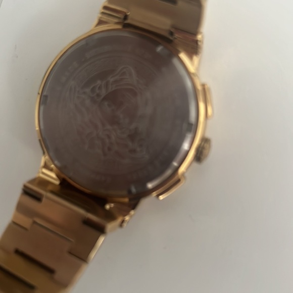 Versace Greca Logo Chrono Yellow Gold Ion-Plated Watch | 43mm